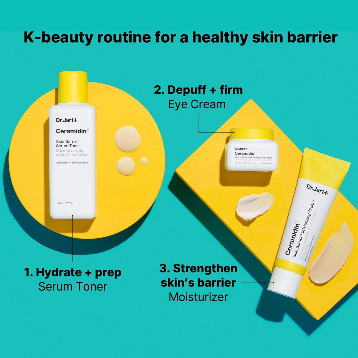 Ceramidin Skin Barrier Face Cream Moisturizer for Dry Skin with Ceramides and Panthenol | Korean Skin Care